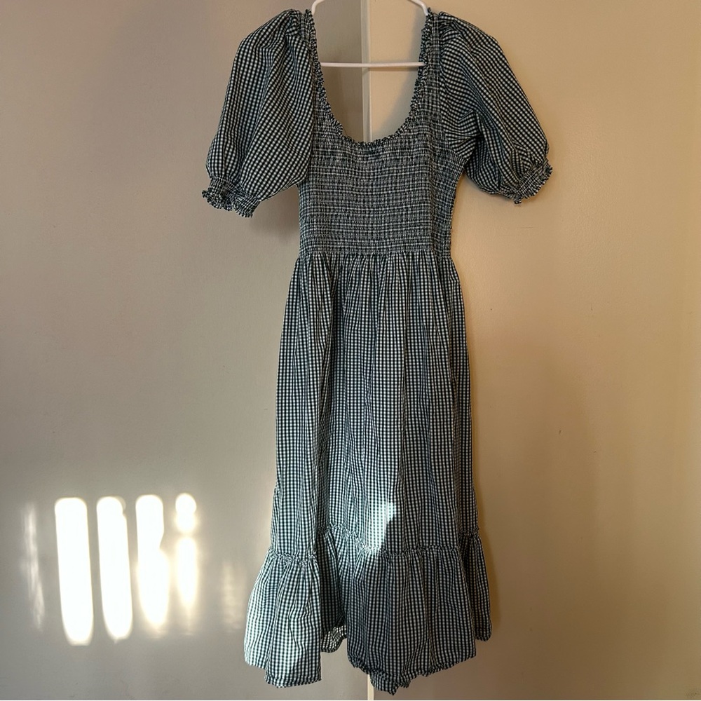 Hill House Home Green Gingham Louisa Nap Dress